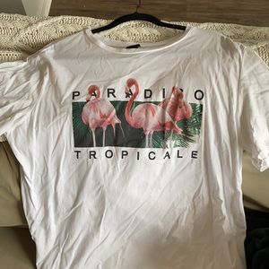 White H&M graphic tee